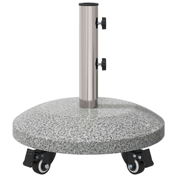 Graniitti-sateenvarjon jalusta pyörillä 4-5 cm pylvääseen