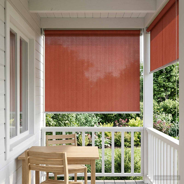 Ulkokäyttöinen rullakaihdin 90 % UV-suojalla Terra Cotta