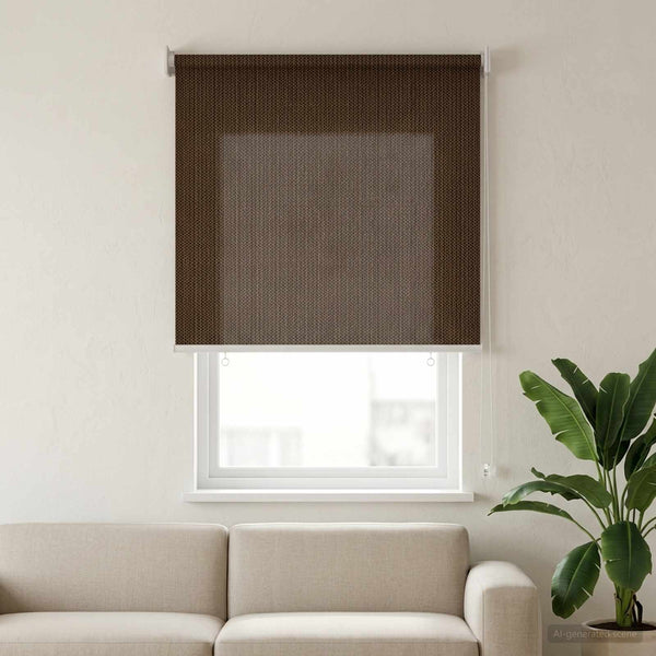 Ulkokäyttöinen rullakaihdin 90 % UV-suojalla Ruskea 80 x 140 cm