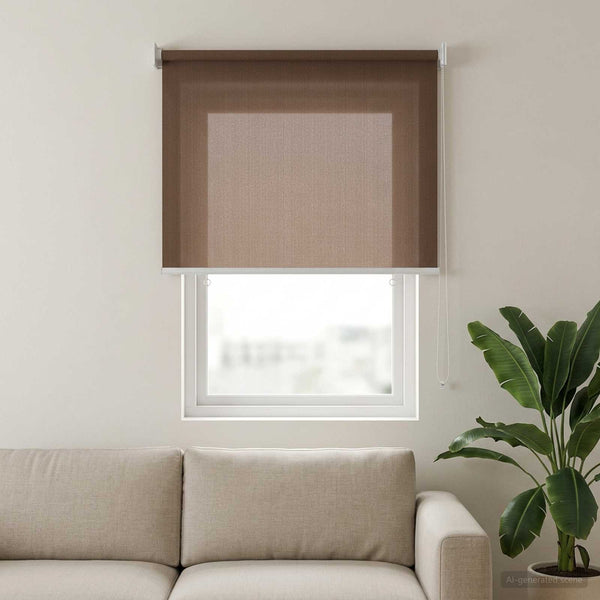 Ulkokäyttöinen rullakaihdin 90 % UV-suojalla Taupe 60 x 140 cm