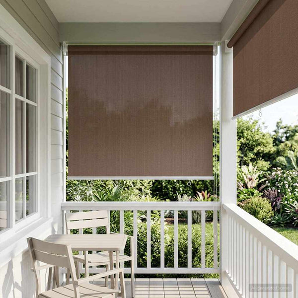 Ulkokäyttöinen rullakaihdin 90 % UV-suojalla Taupe 80 x 140 cm
