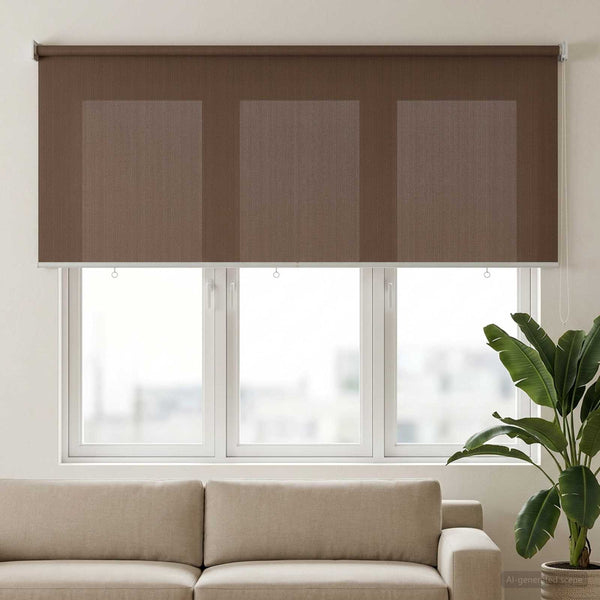 Ulkokäyttöinen rullakaihdin 90 % UV-suojalla Taupe 140 x 140 cm