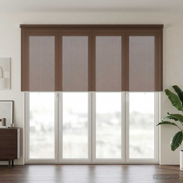 Ulkokäyttöinen rullakaihdin 90 % UV-suojalla Taupe 350 x 140 cm