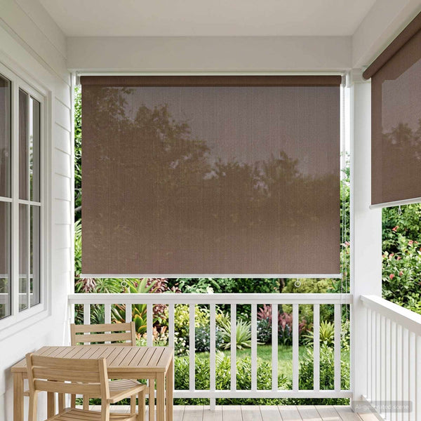 Ulkokäyttöinen rullakaihdin 90 % UV-suojalla Taupe 100 x 230 cm