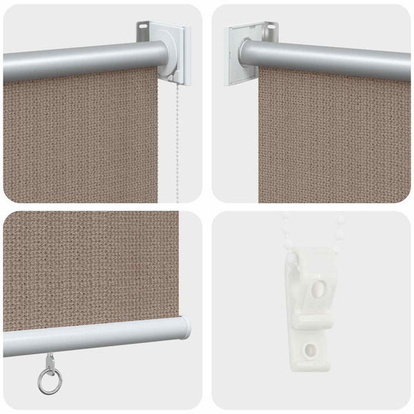 Ulkokäyttöinen rullakaihdin 90 % UV-suojalla Taupe 200 x 230 cm