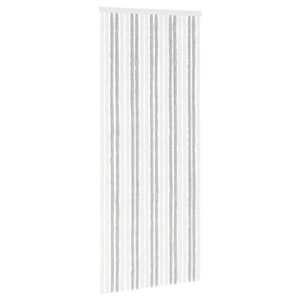 Hyönteiskangas Chenille Vaaleanharmaa ja valkoinen 90 x 220 cm