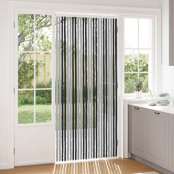 Hyönteiskangas Chenille Harmaa ja musta 100 x 220 cm 100% PP