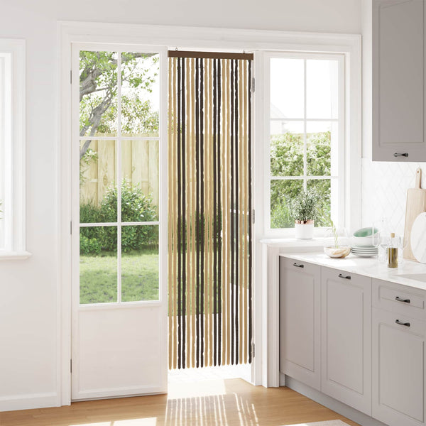 Hyönteiskangas Chenille Tumma ruskea ja beige 56 x 200 cm