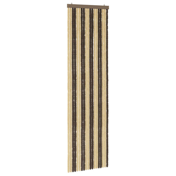 Hyönteiskangas Chenille Tumma ruskea ja beige 56 x 200 cm