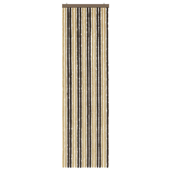 Hyönteiskangas Chenille Tumma ruskea ja beige 56 x 200 cm