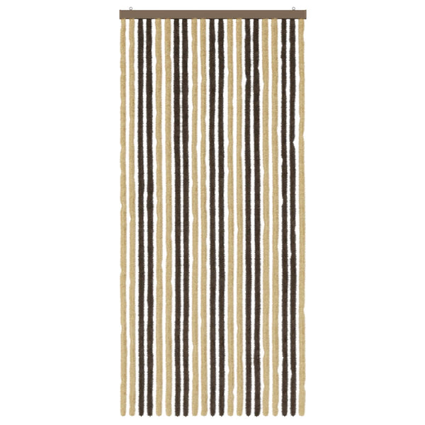 Hyönteiskangas Chenille Tumma ruskea ja beige 90 x 200 cm