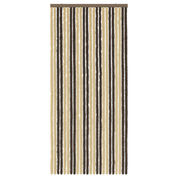 Hyönteiskangas Chenille Tumma ruskea ja beige 100 x 220 cm