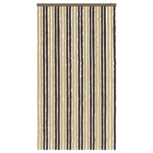 Hyönteiskangas Chenille Tumma ruskea ja beige 118 x 220 cm