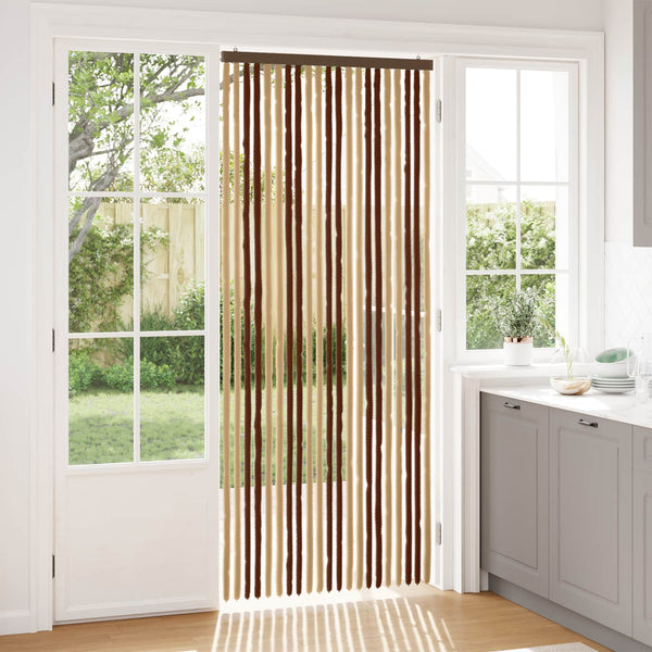 Hyönteiskangas Chenille Ruskea ja beige 90 x 220 cm 100% PP