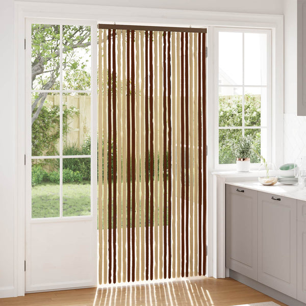 Hyönteiskangas Chenille Ruskea ja beige 100 x 220 cm 100% PP