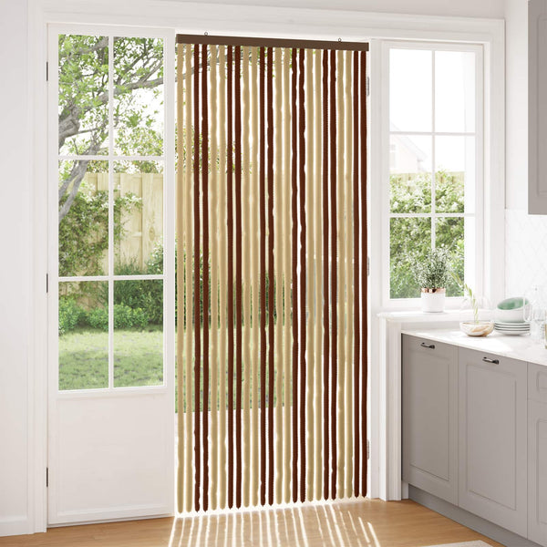Hyönteiskangas Chenille Ruskea ja beige 100 x 230 cm 100% PP