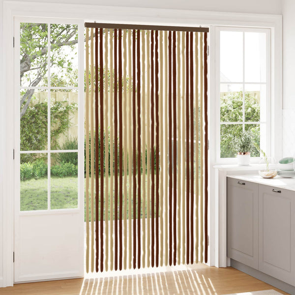 Hyönteiskangas Chenille Ruskea ja beige 118 x 220 cm 100% PP