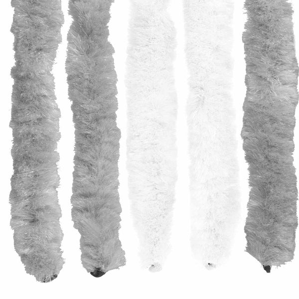 Hyönteiskangas Chenille Harmaa ja valkoinen 90 x 200 cm 100% PP