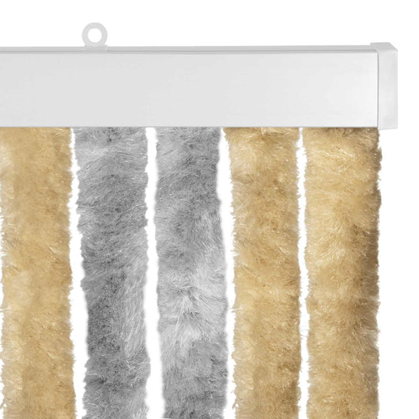 Hyönteiskangas Chenille Harmaa ja beige 56 x 200 cm 100% PP