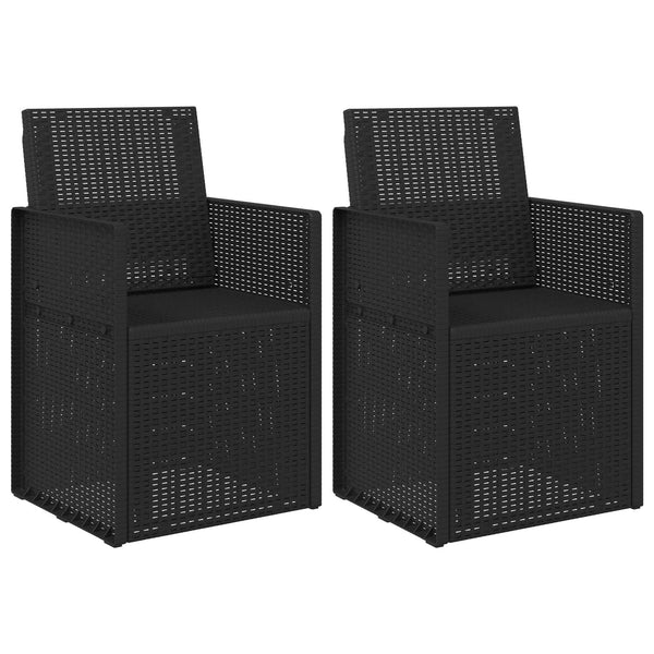 Puutarhan ruokatuolit 2 pcs Antrasiitti 53 x 47 x 88,5 cm PP