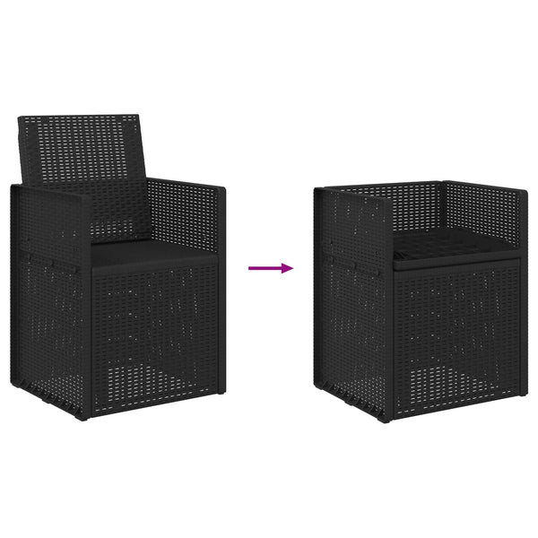Puutarhan ruokatuolit 2 pcs Antrasiitti 53 x 47 x 88,5 cm PP