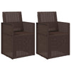 Puutarhan ruokatuolit 2 pcs Ruskea PP