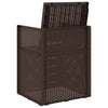 Puutarhan ruokatuolit 2 pcs Ruskea PP