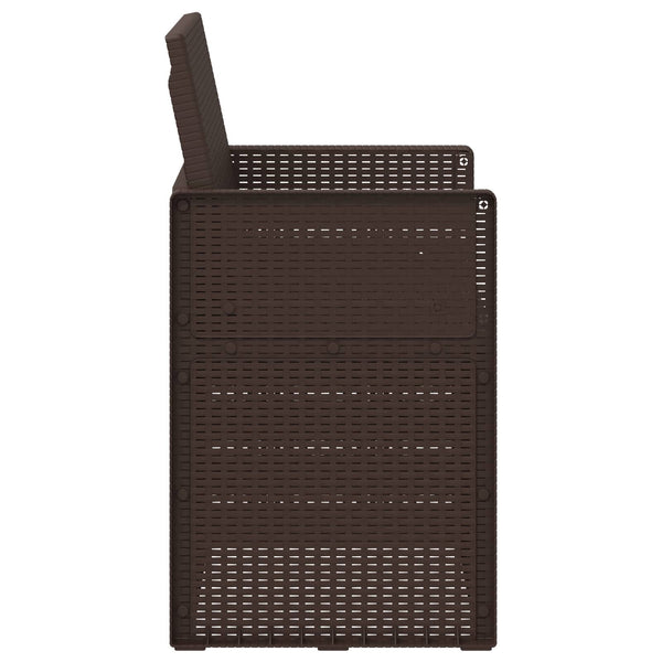 Puutarhan ruokatuolit 2 pcs Ruskea PP