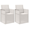 Puutarhan ruokatuolit 2 pcs valkoinen PP
