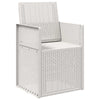 Puutarhan ruokatuolit 2 pcs valkoinen PP