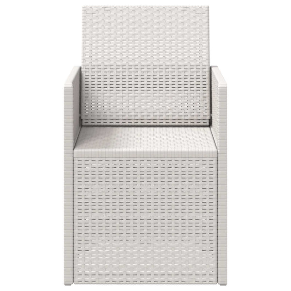 Puutarhan ruokatuolit 2 pcs valkoinen PP