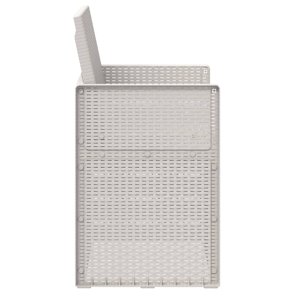 Puutarhan ruokatuolit 2 pcs valkoinen PP