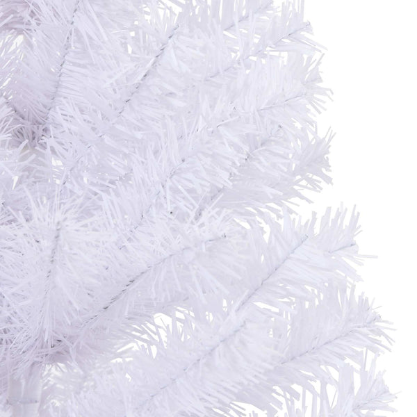 Tekojoulukuusi 150 LED-valoilla Valkoinen 120 cm PVC ja teräs