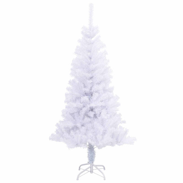 Tekojoulukuusi 150 LED-valoilla Valkoinen 150 cm PVC ja teräs