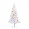 Tekojoulukuusi 150 LED-valoilla Valkoinen 150 cm PVC ja teräs