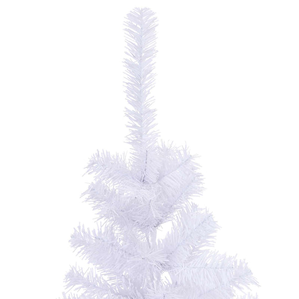Tekojoulukuusi 150 LED-valoilla Valkoinen 150 cm PVC ja teräs