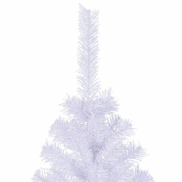 Tekojoulukuusi 300 LED-valoilla Valkoinen 180 cm PVC ja teräs