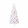 Tekojoulukuusi 300 LED-valoilla Valkoinen 180 cm PVC ja teräs