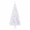 Tekojoulukuusi 300 LED-valoilla Valkoinen 210 cm PVC ja teräs