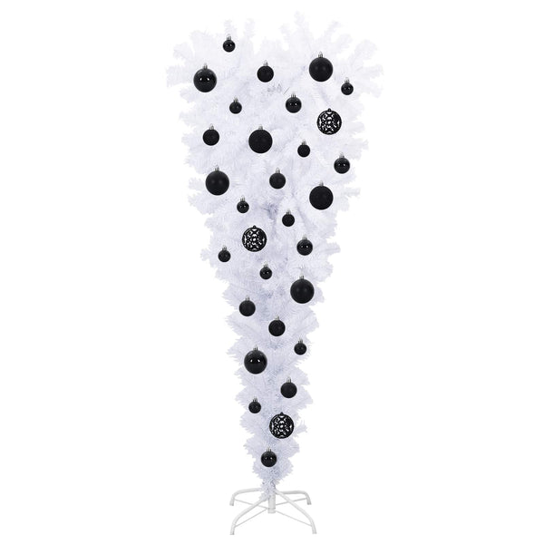 Tekojoulukuusi 150 LED-valoilla Valkoinen 120 cm PVC ja Teräs