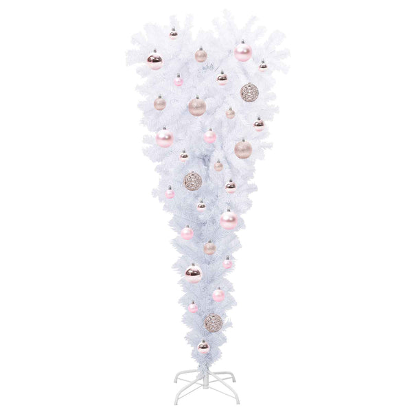 Tekojoulukuusi 150 LED-valoilla Valkoinen 120 cm PVC ja Teräs