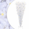 Tekojoulukuusi 150 LED-valoilla Valkoinen 120 cm PVC ja Teräs