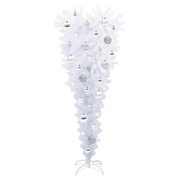 Tekojoulukuusi 150 LED-valoilla Valkoinen 120 cm PVC ja Teräs