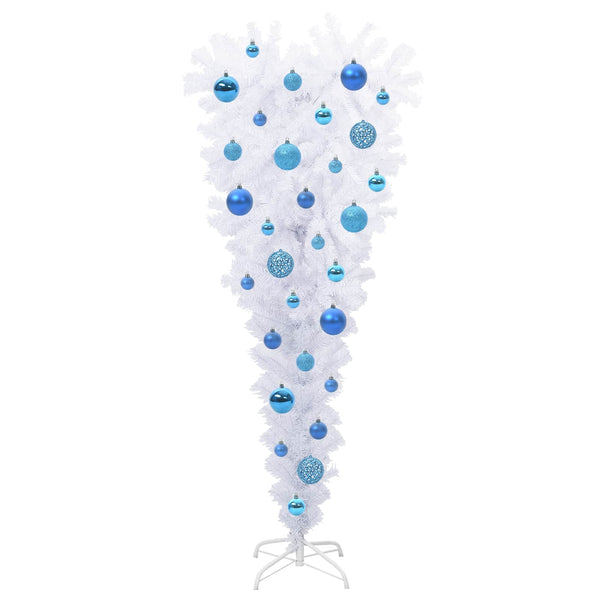 Tekojoulukuusi 150 LED-valoilla Valkoinen 120 cm PVC ja Teräs