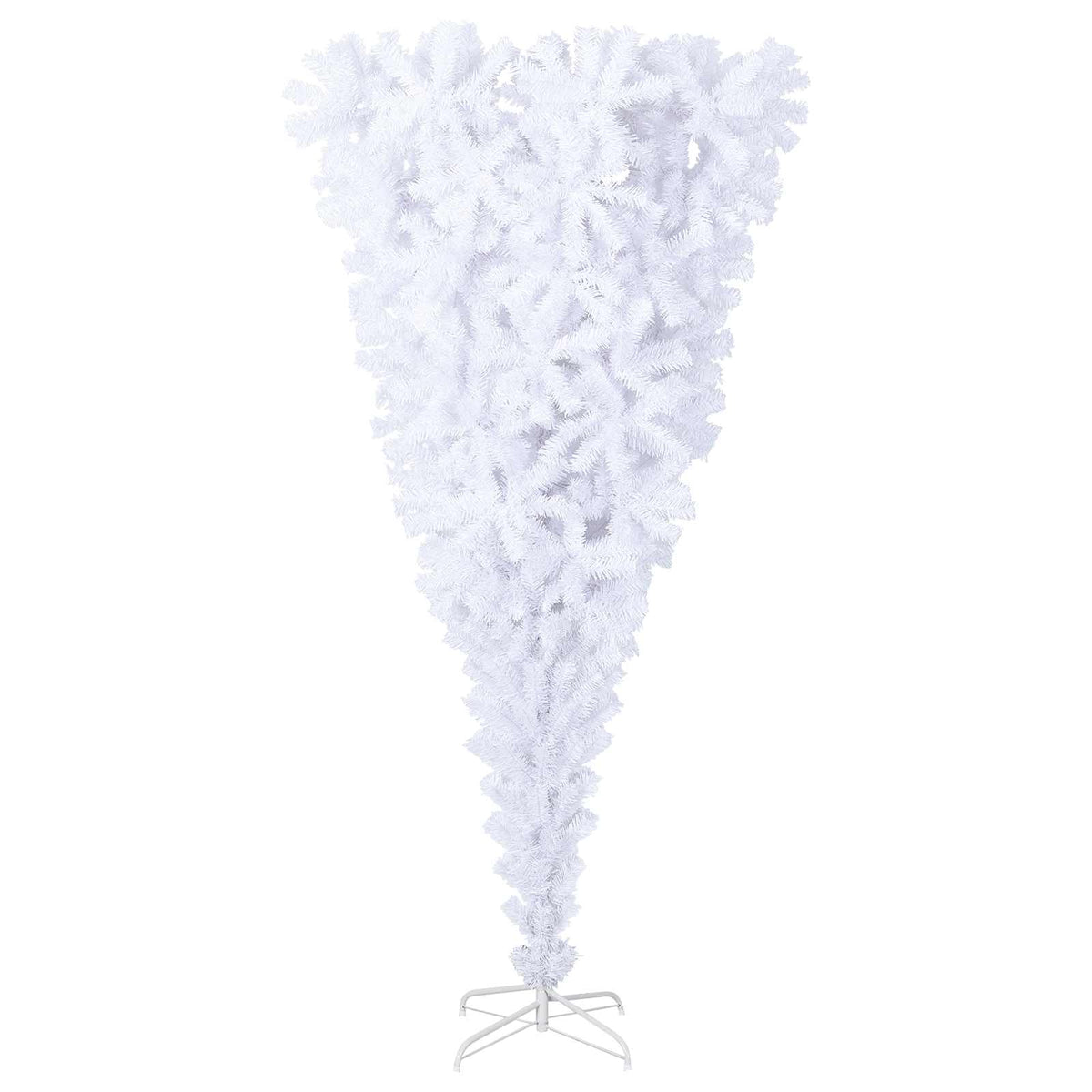 Tekojoulukuusi 300 LED-valoilla Valkoinen 180 cm PVC ja Teräs