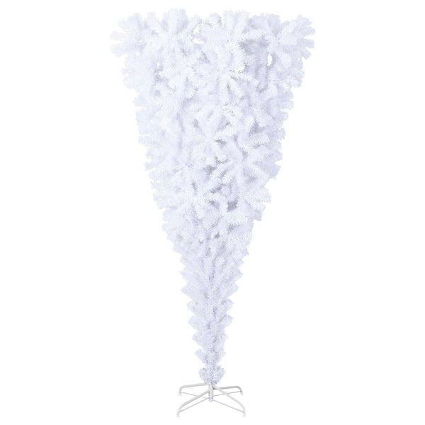 Tekojoulukuusi 300 LED-valoilla Valkoinen 210 cm PVC ja teräs