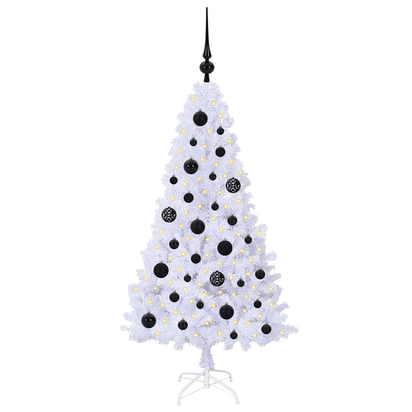 Tekojoulukuusi valkoinen 120 cm PVC ja teräs