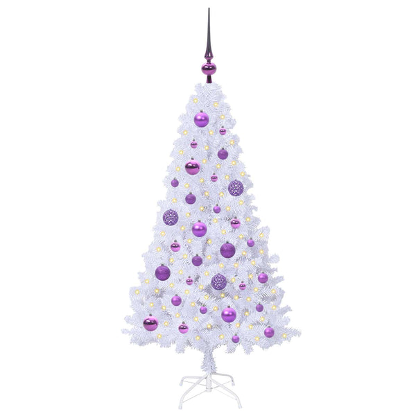 Tekojoulukuusi valkoinen 120 cm PVC ja teräs