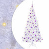 Tekojoulukuusi 300 LED-valoilla Valkoinen 180 cm PVC ja teräs