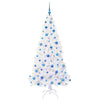 Tekojoulukuusi 300 LED-valoilla Valkoinen 180 cm PVC ja teräs